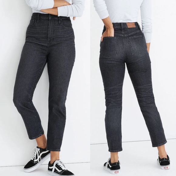 Madewell Denim - Madewell The Curvy Perfect Vintage Jean in Sumner Wash Plus Size 32 Gray Black